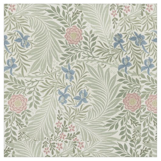 William Morris Ridderspoor Bloem Behang Stof (Close Up)