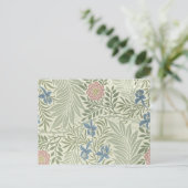 William Morris Ridderspoor Bloemig Behang Briefkaart (Staand voorkant)