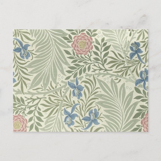 William Morris Ridderspoor Bloemig Behang Briefkaart (Voorkant)