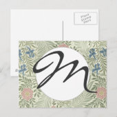 William Morris Ridderspoor Bloemig Behang Briefkaart (Voorkant / Achterkant)