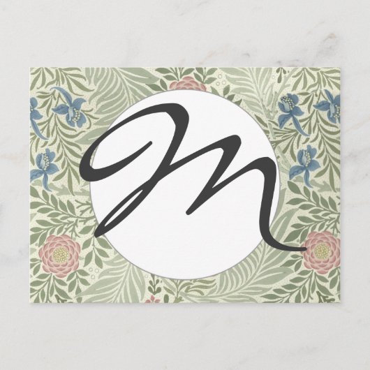 William Morris Ridderspoor Bloemig Behang Briefkaart (Voorkant)