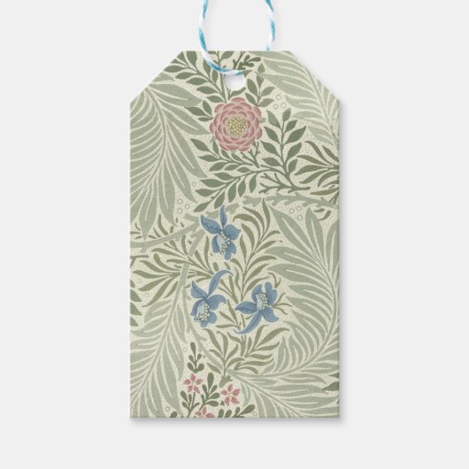 William Morris Ridderspoor Bloemig Behang Cadeaulabel (Voorkant)