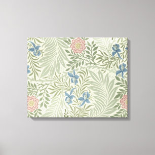 William Morris Ridderspoor Bloemig Behang Canvas Afdruk