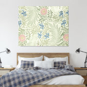 William Morris Ridderspoor Bloemig Behang Canvas Afdruk (Insitu (Slaapkamer))