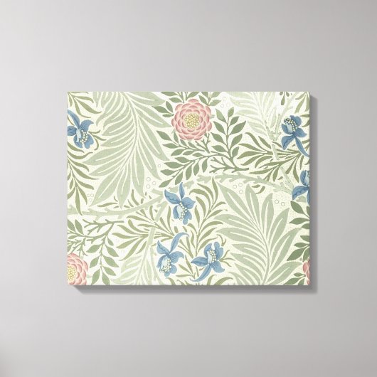 William Morris Ridderspoor Bloemig Behang Canvas Afdruk (Voorkant)