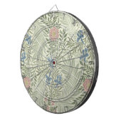 William Morris Ridderspoor Bloemig Behang Dartbord (Voorkant Rechts)