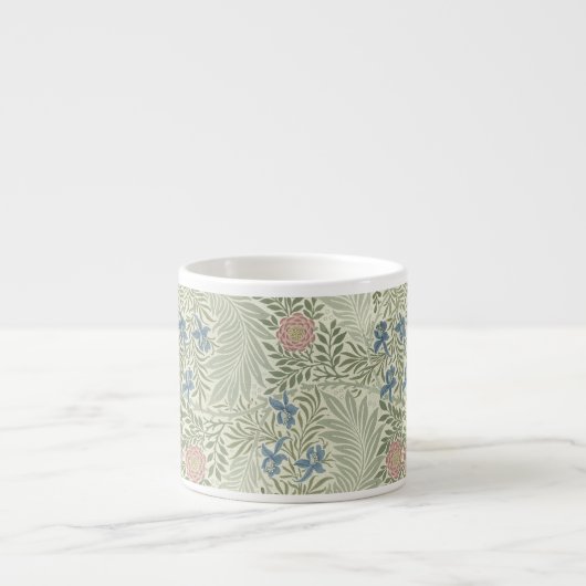 William Morris Ridderspoor Bloemig Behang Espresso Kop (Voorkant)