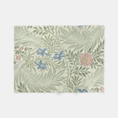 William Morris Ridderspoor Bloemig Behang Fleece Deken (Voorkant (Horizontaal))