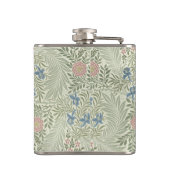 William Morris Ridderspoor Bloemig Behang Heupfles (Achterkant)
