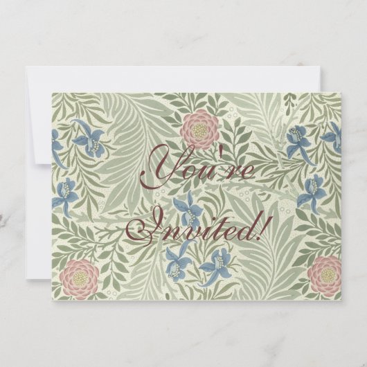 William Morris Ridderspoor Bloemig Behang Kaart (Voorkant)
