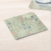 William Morris Ridderspoor Bloemig Behang Kartonnen Onderzetters (Schuin)