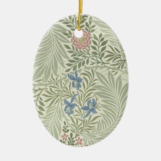 William Morris Ridderspoor Bloemig Behang Keramisch Ornament (Voorkant)