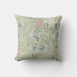 William Morris Ridderspoor Bloemig Behang Kussen