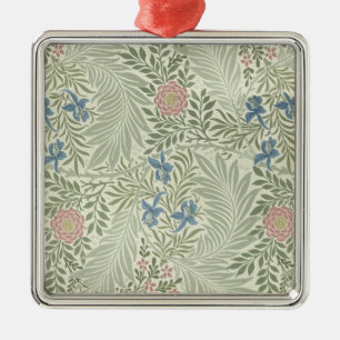 William Morris Ridderspoor Bloemig Behang Metalen Ornament