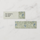 William Morris Ridderspoor Bloemig Behang Mini Visitekaartje (Voorkant / Achterkant)