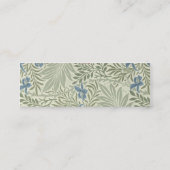 William Morris Ridderspoor Bloemig Behang Mini Visitekaartje (Achterkant)