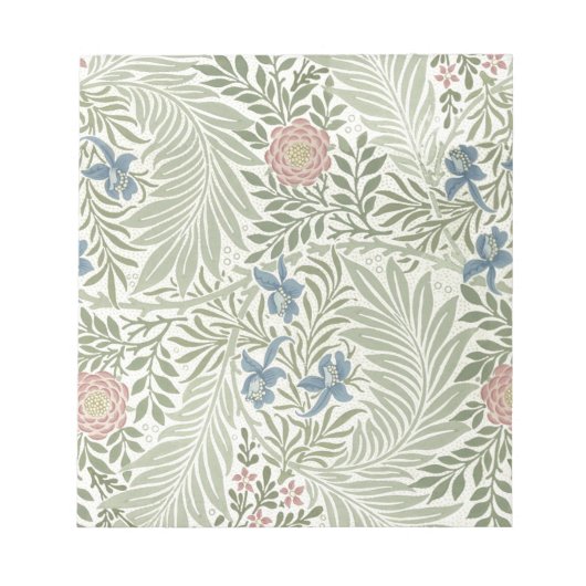 William Morris Ridderspoor Bloemig Behang Notitieblok (Voorkant)