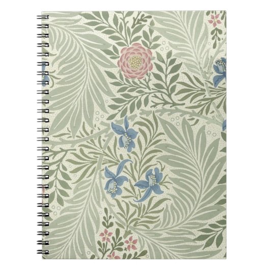 William Morris Ridderspoor Bloemig Behang Notitieboek (Voorkant)