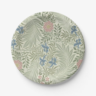 William Morris Ridderspoor Bloemig Behang Papieren Bordje