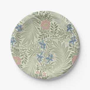 William Morris Ridderspoor Bloemig Behang Papieren Bordje