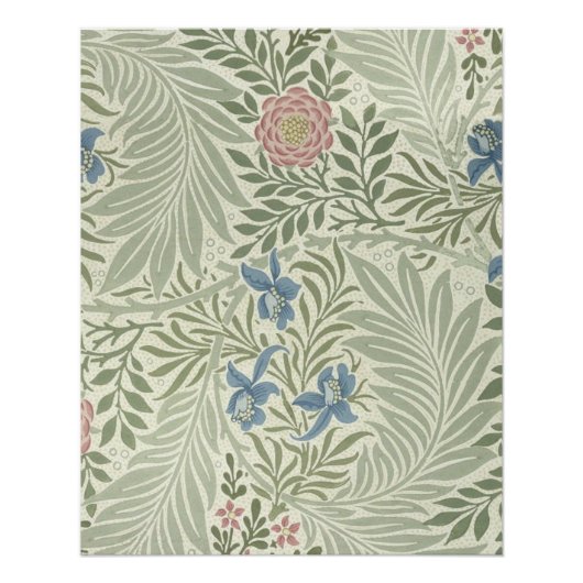 William Morris Ridderspoor Bloemig Behang Perfect Poster (Voorkant)