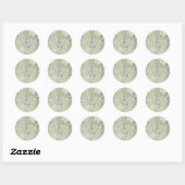 William Morris Ridderspoor Bloemig Behang Ronde Sticker (Vel)