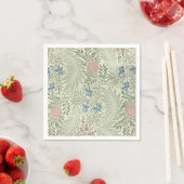William Morris Ridderspoor Bloemig Behang Servetten (Insitu)