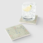 William Morris Ridderspoor Bloemig Behang Stenen Onderzetter (Zijkant)