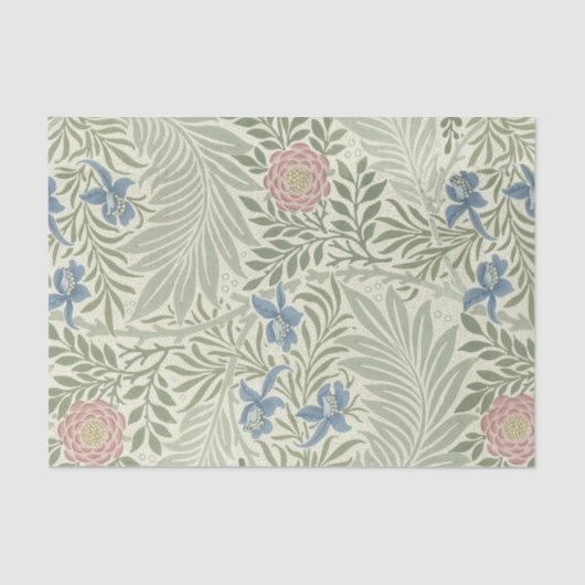 William Morris Ridderspoor Bloemig Behang Tissuepapier (Voorkant)