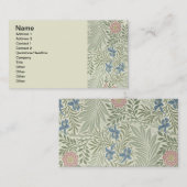 William Morris Ridderspoor Bloemig Behang Visitekaartje (Voorkant / Achterkant)