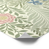William Morris Ridderspoor Bloemig Behangpatroon Poster (Hoek)
