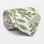 William Morris Ridderspoor Bloemig Behangpatroon Stropdas (Opgerold)