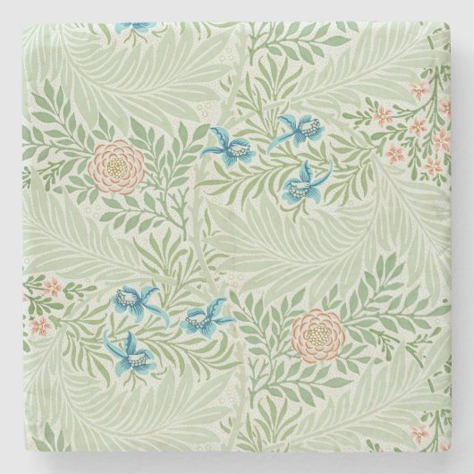 William Morris Ridderspoor Stenen Onderzetter (Voorkant)
