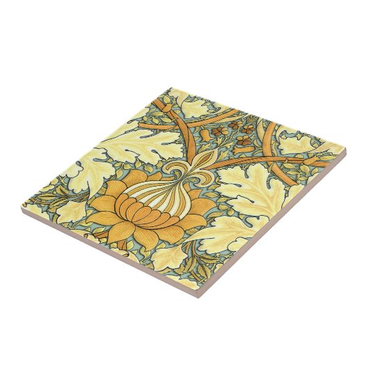William Morris rijk bloempatroon Tegeltje (Zijkant)