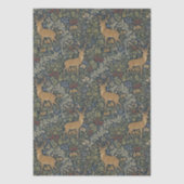 William Morris Rode Bessen & Herten Patroon Tissuepapier (Voorkant)
