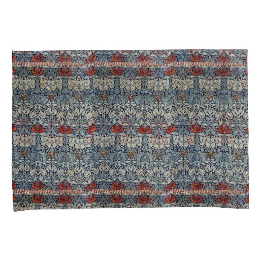 William Morris  Rode Bloemen Tulp en Roos Kussensloop (Voorkant-Rechts)