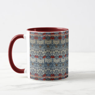 William Morris Rode Bloemen Tulp en Roos Mok