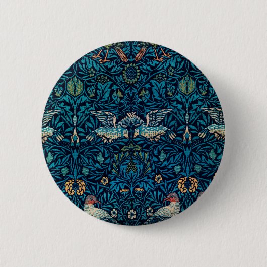 William morris ronde button 5,7 cm (Voorkant)