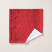 William Morris rood gestempeld fluwelen patroon Bad Handdoek (Wasdoekje)