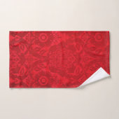 William Morris rood gestempeld fluwelen patroon Bad Handdoek (Handdoek)