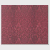 William Morris  rood gestempeld fluwelen patroon Cadeaupapier (Vlak)