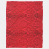 William Morris  rood gestempeld fluwelen patroon Fleece Deken (Voorkant)