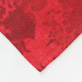 William Morris  rood gestempeld fluwelen patroon Fleece Deken (Hoek)