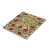 William Morris Roos & Birds Chintz Rood Tegeltje (Zijkant)