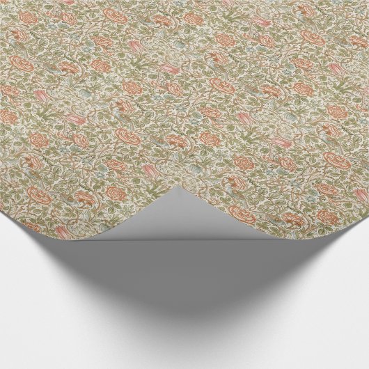 William Morris Roos Cadeaupapier (Hoek)