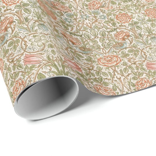 William Morris Roos Cadeaupapier (Rol Hoek)