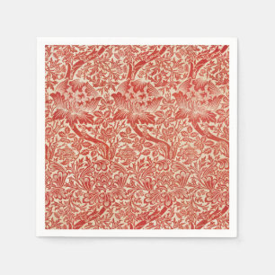 William Morris Roos & Distel Bloem Rood Servet