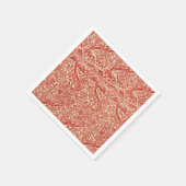 William Morris Roos & Distel Bloem Rood Servet (Hoek)