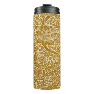 William Morris Roos en Distel Bloem Goud Thermosbeker