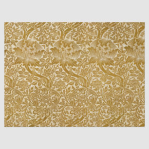 William Morris Roos en Distel Bloem Goud Tissuepapier